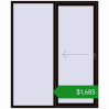 Ціноутворення Розсувні терасні двері 1800x2200 мм REHAU SYNEGO SLIDE BLACK_BROWN з двох сторін. Ціна: $1,685.29
