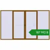 Ціноутворення Розсувні терасні двері 4000x2400 мм REHAU SYNEGO (Похило-зсувні) GOLDEN OAK з двох сторін. Ціна: ₴187,992.38
