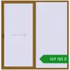 Ціноутворення Розсувні терасні двері 2500x2550 мм REHAU GENEO HST LIGHT_OAK з двох сторін. Ціна: ₴169,185.46