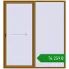 Ціноутворення Розсувні терасні двері 2200x2400 мм REHAU SYNEGO SLIDE LIGHT_OAK з двох сторін. Ціна: ₴76,258.80