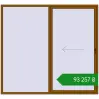 Ціноутворення Розсувні терасні двері 2500x2300 мм REHAU SYNEGO SLIDE GOLDEN OAK з двох сторін. Ціна: ₴93,257.29