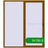 Ціноутворення Розсувні терасні двері 2000x2300 мм REHAU SYNEGO SLIDE GOLDEN OAK з двох сторін. Ціна: ₴84,585.79