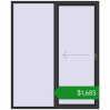 Ціноутворення Розсувні терасні двері 1800x2200 мм REHAU SYNEGO SLIDE ANTHRACITE_GREY_GLATT з двох сторін. Ціна: $1,685.29