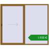 Ціноутворення Розсувні терасні двері 2600x2200 мм REHAU SYNEGO SLIDE LIGHT_OAK з двох сторін. Ціна: €1,935.44