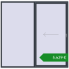 Ціноутворення Розсувні терасні двері 2500x2450 мм REHAU GENEO HST ANTHRACITE_GREY_STRUKTURAL з двох сторін. Ціна: €5,629.49