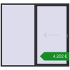 Ціноутворення Розсувні терасні двері 2500x2300 мм REHAU GENEO HST BLACK_ULTI-MATT з двох сторін. Ціна: €4,301.57