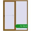 Ціноутворення Розсувні терасні двері 1700x2100 мм REHAU Euro 60 (Похило-зсувні) LIGHT_OAK з двох сторін. Ціна: ₴70,783.27