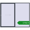 Ціноутворення Розсувні терасні двері 3000x2500 мм REHAU GENEO HST ANTHRACITE_GREY_STRUKTURAL з двох сторін. Ціна: €5,946.01