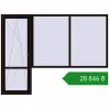 Ціноутворення Балконні двері 2800x2100 мм REHAU Euro 70 BLACK_BROWN з двох сторін. Ціна: ₴28,846.05