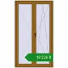 Ціноутворення Балконні двері 1200x2100 мм REHAU Euro 60 LIGHT_OAK з двох сторін. Ціна: ₴19,227.59