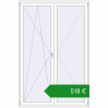 Ціноутворення Балконні двері 1600x2400 мм REHAU Euro 70 Білий (RAL 9016) з двох сторін. Ціна: €518.32