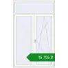 Ціноутворення Balcony doors 1500x2400 mm REHAU Euro 60 RAL 9016 Traffic white two-sided. Ціна: ₴15,755.49