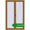Ціноутворення Балконні двері 1400x2200 мм REHAU Euro 70 LIGHT_OAK з двох сторін. Ціна: ₴25,637.05