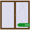 Ціноутворення Балконні двері 2250x2200 мм REHAU Euro 70 WALNUT з двох сторін. Ціна: $888.37