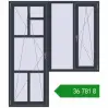 Ціноутворення Балконні двері 1800x2100 мм REHAU Euro 70 ANTHRACITE_GREY_STRUKTURAL з двох сторін. Ціна: ₴36,780.76