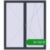 Ціноутворення Балконні двері 2020x2350 мм REHAU Euro 70 ANTHRACITE_GREY_STRUKTURAL з двох сторін. Ціна: ₴34,760.01