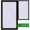 Ціноутворення Балконні двері 2000x2100 мм REHAU Euro 70 BLACK_BROWN з двох сторін. Ціна: ₴24,824.09