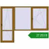 Ціноутворення Балконні двері 2800x2100 мм REHAU Euro 60 LIGHT_OAK з двох сторін. Ціна: ₴27,253.42