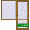 Ціноутворення Балконні двері 2000x2100 мм REHAU Euro 70 LIGHT_OAK з двох сторін. Ціна: ₴24,472.37