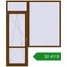 Ціноутворення Балконні двері 2000x2400 мм REHAU Euro 70 WALNUT з двох сторін. Ціна: ₴30,410.86