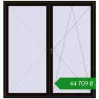 Ціноутворення Балконні двері 2000x2100 мм REHAU SYNEGO MD BLACK_BROWN з двох сторін. Ціна: ₴44,709.23