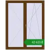 Ціноутворення Балконні двері 1700x2150 мм REHAU SYNEGO MD WALNUT з двох сторін. Ціна: ₴42,622.78