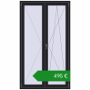 Ціноутворення Балконні двері 1200x2100 мм REHAU Euro 60 BLACK_ULTI-MATT з двох сторін. Ціна: €495.31