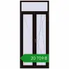 Ціноутворення Балконні двері 1030x2400 мм REHAU Euro 60 BLACK_BROWN з двох сторін. Ціна: ₴20,708.73