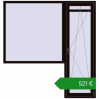 Ціноутворення Балконні двері 2000x2100 мм REHAU Euro 70 BLACK_BROWN з двох сторін. Ціна: €520.92
