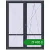 Ціноутворення Балконні двері 1550x2000 мм REHAU Euro 60 ANTHRACITE_GREY_STRUKTURAL з двох сторін. Ціна: ₴21,479.92