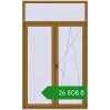 Ціноутворення Балконні двері 1500x2500 мм REHAU Euro 70 LIGHT_OAK з двох сторін. Ціна: ₴26,808.26