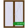 Ціноутворення Балконні двері 1600x2100 мм REHAU Euro 60 WALNUT з двох сторін. Ціна: ₴20,946.85