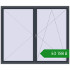 Ціноутворення Балконні двері 2500x2100 мм REHAU SYNEGO MD ANTHRACITE_GREY_STRUKTURAL з двох сторін. Ціна: ₴50,787.90