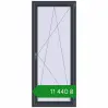 Ціноутворення Балконні двері 850x2030 мм REHAU Euro 60 ANTHRACITE_GREY_STRUKTURAL з двох сторін. Ціна: ₴11,439.94