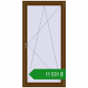 Ціноутворення Балконні двері 1000x2000 мм REHAU Euro 60 WALNUT з двох сторін. Ціна: ₴11,531.03