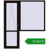 Ціноутворення Балконні двері 1850x2150 мм REHAU SYNEGO MD BLACK_BROWN з двох сторін. Ціна: ₴23,859.75
