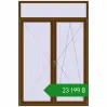 Ціноутворення Балконні двері 1600x2400 мм REHAU Euro 60 WALNUT з двох сторін. Ціна: ₴23,199.14