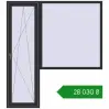 Ціноутворення Балконні двері 1990x2220 мм REHAU Euro 70 ANTHRACITE_GREY_GLATT з двох сторін. Ціна: ₴28,030.03