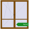 Ціноутворення Балконні двері 2250x2300 мм REHAU Euro 60 GOLDEN OAK з двох сторін. Ціна: €963.24