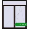 Ціноутворення Балконні двері 2090x2450 мм REHAU Euro 70 BLACK_BROWN з двох сторін. Ціна: ₴37,109.37