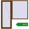 Ціноутворення Балконні двері 2000x2100 мм REHAU Euro 60 WALNUT з двох сторін. Ціна: €469.02