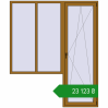 Ціноутворення Балконні двері 2000x2400 мм REHAU Euro 60 LIGHT_OAK з двох сторін. Ціна: ₴23,123.18