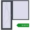 Ціноутворення Балконні двері 2000x2100 мм REHAU Euro 60 ANTHRACITE_GREY_STRUKTURAL з двох сторін. Ціна: ₴18,809.22