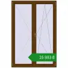 Ціноутворення Балконні двері 1400x2070 мм REHAU Euro 70 WALNUT з двох сторін. Ціна: ₴25,882.73