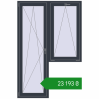 Ціноутворення Балконні двері 1370x2070 мм REHAU Euro 70 ANTHRACITE_GREY_STRUKTURAL з двох сторін. Ціна: ₴23,192.62