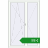 Ціноутворення Балконні двері 1600x2400 мм REHAU Euro 70 Білий (RAL 9016) з двох сторін. Ціна: €518.32