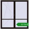 Ціноутворення Балконні двері 2250x2300 мм REHAU Euro 60 BLACK_BROWN з двох сторін. Ціна: ₴32,705.98