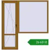 Ціноутворення Балконні двері 2000x2100 мм REHAU SYNEGO MD LIGHT_OAK з двох сторін. Ціна: ₴26,651.36