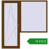 Ціноутворення Балконні двері 2000x2100 мм REHAU Euro 60 WALNUT з двох сторін. Ціна: ₴19,409.63