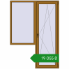 Ціноутворення Балконні двері 1550x2150 мм REHAU Euro 70 LIGHT_OAK з двох сторін. Ціна: ₴19,055.28